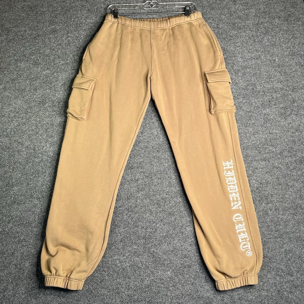 Hidden Cult Cargo Sweatpants Unisex Small Heavyweight Brown Sweden PRC‎